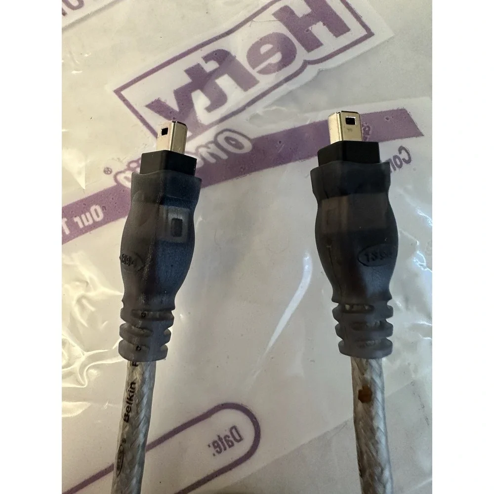 Belkin FireWire 400 Cable 4-Pin to 4-Pin IEEE 1394 i.LINK DV Silver Shielded⁠